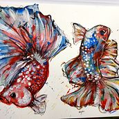 Meu projeto do curso: Técnicas experimentais de aquarela para principiantes. Traditional illustration, Fine Arts, Watercolor Painting, and Naturalistic Illustration project by Mia - 06.11.2022
