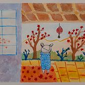 Mi proyecto del curso: Ilustración en acuarela con influencia japonesa. Ilustração tradicional, Desenho, e Pintura em aquarela projeto de Elena Caravaca Sánchez - 11.06.2022