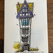 My project for course: Expressive Architectural Sketching with Colored Markers. Sketching, Drawing, Architectural Illustration, Sketchbook & Ink Illustration project by Lorena Garcia - 06.07.2022