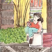 Mi proyecto del curso: Ilustración en acuarela con influencia japonesa. Traditional illustration, Drawing, and Watercolor Painting project by K. Santiago - 06.10.2022