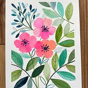 My project for course: Artistic Floral Watercolor: Connect with Nature. Painting, Watercolor Painting, and Botanical Illustration project by Cindy Lammon - 06.12.2022