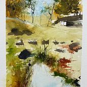 My project for course: Natural Landscapes in Watercolor. Fine Arts, Painting, and Watercolor Painting project by derek9 - 06.13.2022
