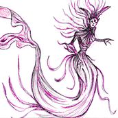 Schizzo di una sirena Ein Projekt aus dem Bereich Traditionelle Illustration, Kreativität, Zeichnung und Sketchbook von Cecilia S.D. Rossi - 13.06.2022