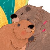 Castores. Un progetto di Illustrazione infantile e Illustrazione digitale di Beatriz Sancho - 13.06.2022