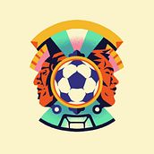 Símbolos fútbol . Un projet de Illustration traditionnelle, Design , Br et ing et identité de El Totoi - 14.06.2022