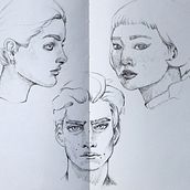 Mi proyecto del curso: Sketchbook de retrato: explora el rostro humano Ein Projekt aus dem Bereich Skizzenentwurf, Zeichnung, Porträtzeichnung, Artistische Zeichnung und Sketchbook von Lau Gutierrez - 14.06.2022