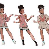 Character development of my course OC. Design project by Eunice Adeyi - 06.14.2022