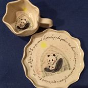 Mi proyecto del curso: Modelado e ilustración cerámica con acuarela. Traditional illustration, Arts, Crafts, Fine Arts, Watercolor Painting, and Ceramics project by Gloria Constanza Hidalgo Alférez - 06.15.2022