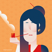 Michaella - por Rafael Kosoniscs. Traditional illustration, Character Design, and Vector Illustration project by Rafael Kosoniscs - 06.14.2022