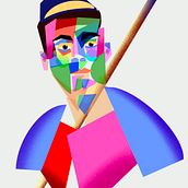 My project for course: Geometric Portraits with Procreate. Traditional illustration, and Digital Illustration project by alidanikhalil9 - 06.15.2022