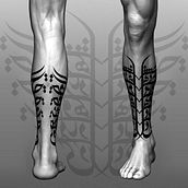 symmetrical Persian calligraphy  tattoo. Een project van  Tatoeageontwerp van James Ghazali - 15.06.2022