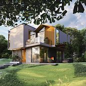 Casa Bosques del Paraíso. Architecture, Digital Architecture, ArchVIZ, and 3D Modeling project by Gabriela Maciel - 06.14.2022