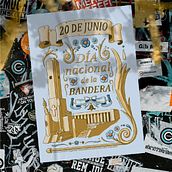 Día de la bandera. Design, Graphic Design, T, pograph, Vector Illustration, Creativit, Poster Design, and Digital Design project by Florencia Massa - 06.16.2022