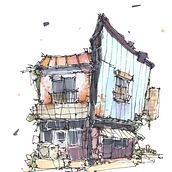 Mein Kursprojekt: Expressive Architekturskizzen mit Markern. Sketching, Drawing, Architectural Illustration, Sketchbook & Ink Illustration project by braun_thomas - 06.17.2022