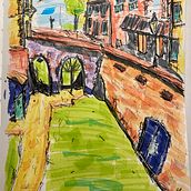 My project for course: Expressive Architectural Sketching with Colored Markers. Sketching, Drawing, Architectural Illustration, Sketchbook & Ink Illustration project by Simon Merth - 06.17.2022
