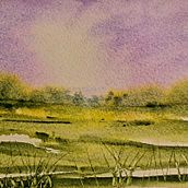 cielo y tierra. Watercolor Painting project by Antonio Majuelos - 06.17.2022