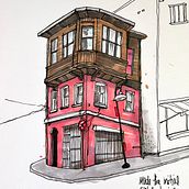 My project for course: Expressive Architectural Sketching with Colored Markers. Sketching, Drawing, Architectural Illustration, Sketchbook & Ink Illustration project by Laura Wattles - 06.17.2022