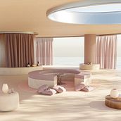 Interior View of an Apartment by the Beach. Un progetto di Architettura, Architettura d'interni, Architettura digitale e ArchVIZ di David Rodríguez - 17.06.2022