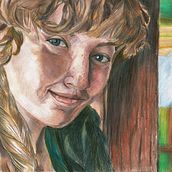 My project for course: Realistic Portrait with Coloured Pencils. Traditional illustration, Fine Arts, Pencil Drawing, Drawing, Portrait Drawing, Realistic Drawing, Artistic Drawing, and Colored Pencil Drawing project by ewakozlowska86 - 06.18.2022