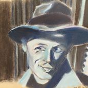Kiss of death (acteur Richard Widmark). Traditional illustration project by ficheux_pierre - 06.18.2022