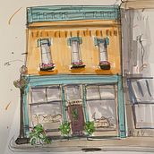 My project for course: Expressive Architectural Sketching with Colored Markers. Sketching, Drawing, Architectural Illustration, Sketchbook & Ink Illustration project by meleemel - 06.19.2022