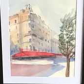 My project for course: Architectural Sketching with Watercolor and Ink. Sketching, Drawing, Watercolor Painting, Architectural Illustration, Sketchbook & Ink Illustration project by Ingrid H - 06.19.2022
