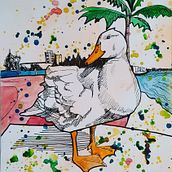My project for course: Manual Illustration Techniques: Hatching and Dripping. Un progetto di Character design, Belle arti, Pittura, Pittura ad acquerello, Disegno di ritratti e Disegno artistico di Erika - 19.06.2022