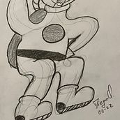 Mi proyecto del curso: Introducción a la creación de personajes estilo cartoon: ASTRONAUTA. Een project van Traditionele illustratie, Ontwerp van personages y  Tekening van Diego O. - 19.06.2022