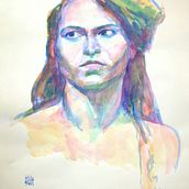 My project for course: Artistic Portrait with Watercolors. Un proyecto de Bellas Artes, Pintura, Pintura a la acuarela y Dibujo de Retrato de Simon Cygielski - 13.06.2022