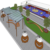 Anteproyecto patio Froefel. Un progetto di Design di Javiera Moncada - 15.12.2021