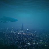 Santiago en un acuario. Photograph, Post-production, Photo Retouching, Digital Photograph, and Fine-Art Photograph project by Nicole Marchant Anguita - 06.21.2022