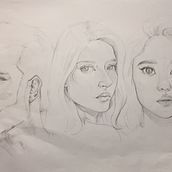 my project for—“Portrait Sketchbooking: Explore the Human Face”. Un projet de Esquisse , Dessin, Dessin de portrait, Dessin artistique , et Carnet de croquis de natalie cheah - 21.06.2022