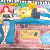 My project for course: Exploratory Sketchbook: Find Your Drawing Style. Traditional illustration, Sketching, Creativit, Drawing, Watercolor Painting, Sketchbook, and Gouache Painting project by Diana van Oosterbosch - 06.21.2022