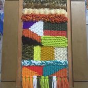 Mi proyecto del curso: Introducción al tejido en telar de bastidor. Accessor, Design, Decoration, Fiber Arts, Weaving, and Textile Design project by Andrea - 06.18.2022