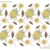Sunflower Bloom Print. Traditional illustration, Design, Painting, Pattern Design, and Children's Illustration project by Rocio Romanach - 02.01.2022