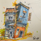 My project for course: Expressive Architectural Sketching with Colored Markers Ein Projekt aus dem Bereich Skizzenentwurf, Zeichnung, Architektonische Illustration, Sketchbook und Illustration mit Tinte von philmckenny - 18.06.2022
