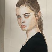 Mi proyecto del curso: Retrato en acuarela a partir de una fotografía. Traditional illustration, Watercolor Painting, and Portrait Drawing project by Barbara Fiorilo-Mendoza - 06.21.2022