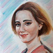 Mi proyecto del curso: Retrato artístico en acuarela. Fine Arts, Painting, Watercolor Painting, and Portrait Drawing project by Erandi Alcalá - 06.20.2022