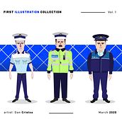 FIRST ILLUSTRATION COLECTION - VOL. 1. Projekt z dziedziny Trad, c, jna ilustracja, Grafika wektorowa i Projektowanie postaci użytkownika Cristea Dan - 22.03.2020