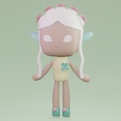 Mi proyecto del curso: Creación de personajes kawaii en 3D con Blender Mallet. Projekt z dziedziny Trad, c, jna ilustracja, Projektowanie postaci, Ilustracja c, frowa,  Modelowanie 3D i Manga użytkownika Belinda Mallet - 06.07.2022