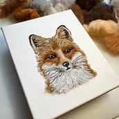 My project for course: Needle Felting: Paint Portraits with Wool. Arts, Crafts, Fiber Arts, Naturalistic Illustration, Needle Felting, and Textile Design project by amanda.stuttard - 06.23.2022