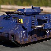 Fan art Predator Tank Warhammer 40K. 3D Modeling, and 3D Design project by GUILLERMO VALVERDE SALAS - 05.08.2021