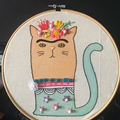 Gatos. Embroider, and Photograph project by Catarina - 06.23.2022