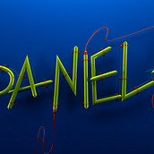Lettering 3D. Motion Graphics, 3D, Photograph, Post-production, 3D Modeling, and 3D Lettering project by Hibrand Muñoz - 06.22.2022