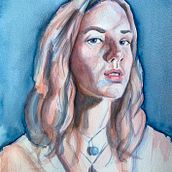 My project for course: Artistic Portrait with Watercolors Ein Projekt aus dem Bereich Bildende Künste, Malerei, Aquarellmalerei und Porträtzeichnung von Fiona Lehman - 23.06.2022