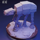 AT-AT. Projekt z dziedziny Trad, c, jna ilustracja i  Modelowanie 3D użytkownika Cristian Alfonso - 24.06.2022