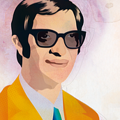 Chico Xavier. Vector Illustration, and Digital Illustration project by Rafael Kosoniscs - 06.24.2022