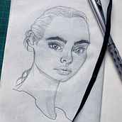 Mi proyecto del curso: Sketchbook de retrato: explora el rostro humano. Sketching, Drawing, Portrait Drawing, Artistic Drawing, and Sketchbook project by Danielita Benitez - 06.24.2022