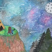 Mi proyecto del curso: Técnicas modernas de acuarela. GALAXIES.. Traditional illustration, Fine Arts, Painting, and Watercolor Painting project by rolandostiwan - 06.24.2022