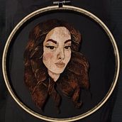 Mi proyecto del curso: Retratos bordados sobre tul. Un progetto di Ricamo, Disegno di ritratti e DIY di veronika_ - 25.06.2022